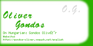 oliver gondos business card